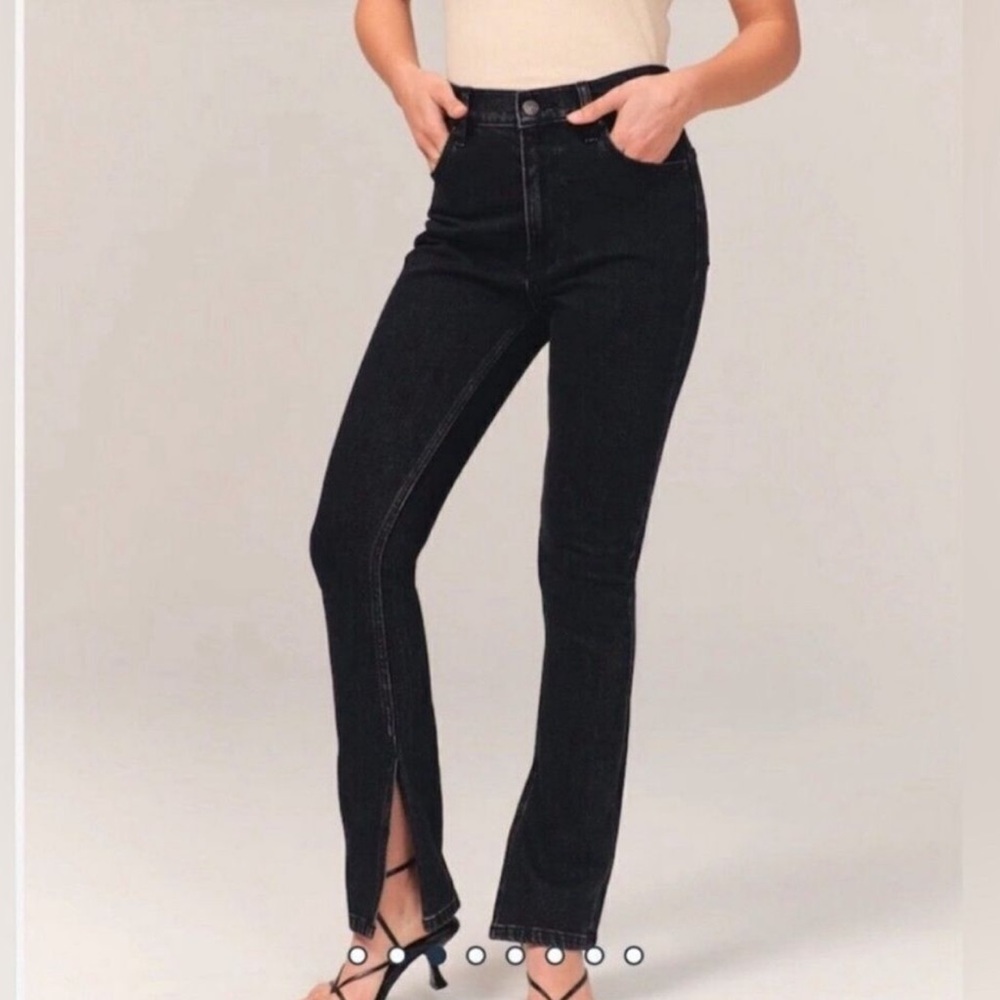 Abercrombie & Fitch skinny high rise side slit jeans